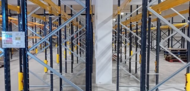 Pallet racking, luggage superstore